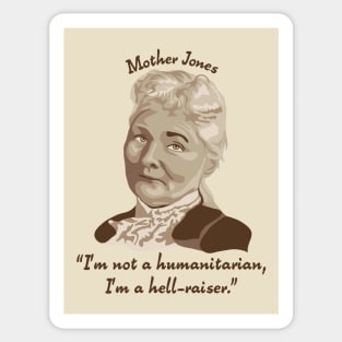 Mother Jones Portrait and Quot Sticker